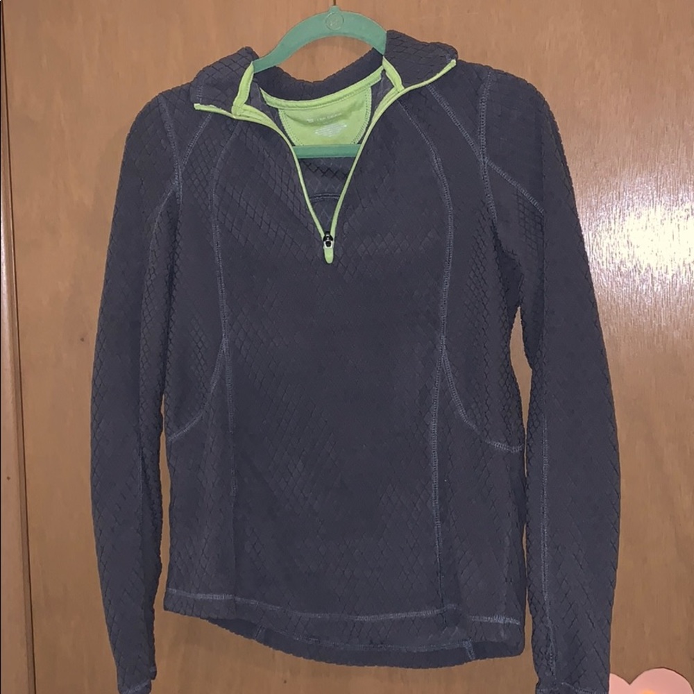gray quarter zip